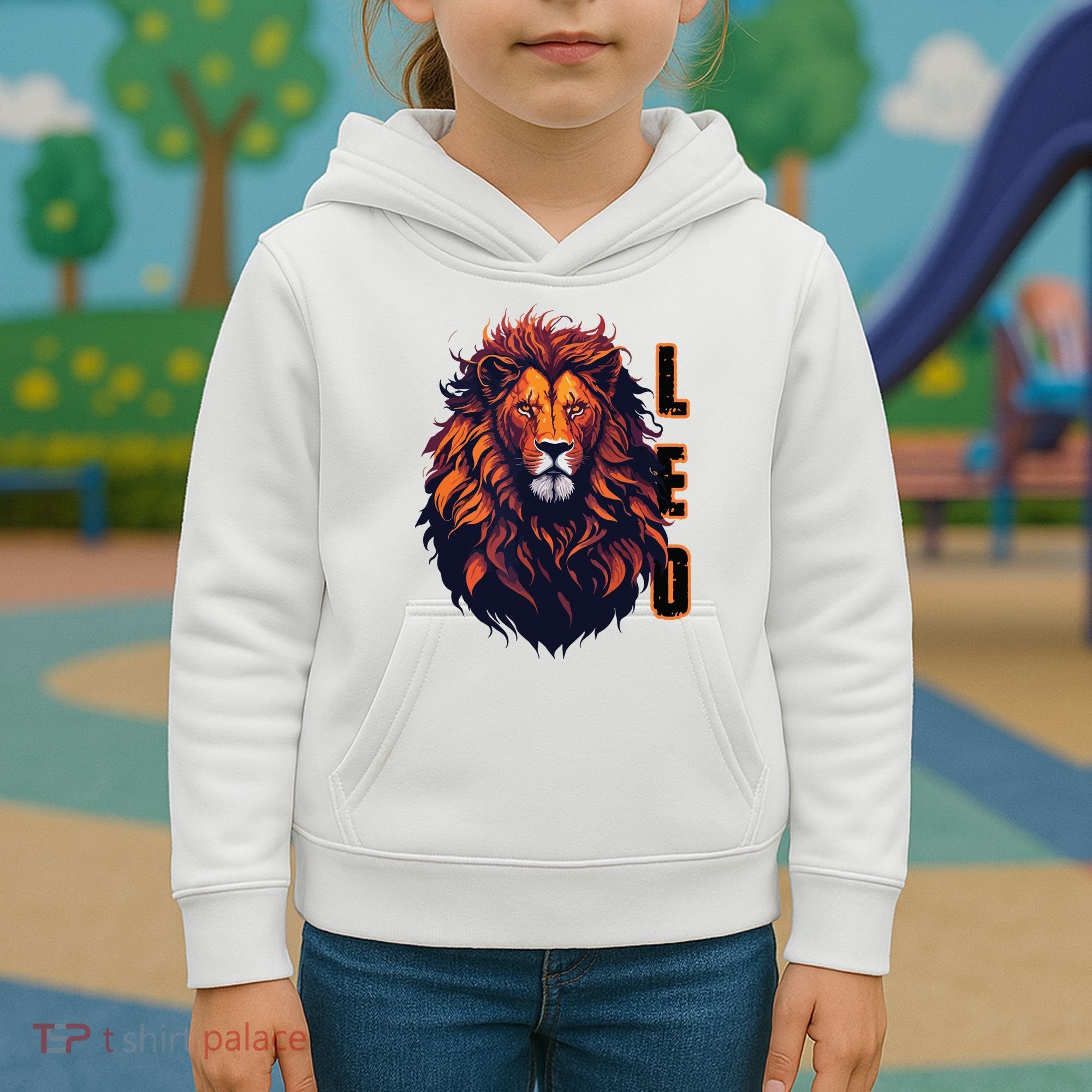 August Birthday Leo Lion Pride Graphic Zodiac Kids Hoodie