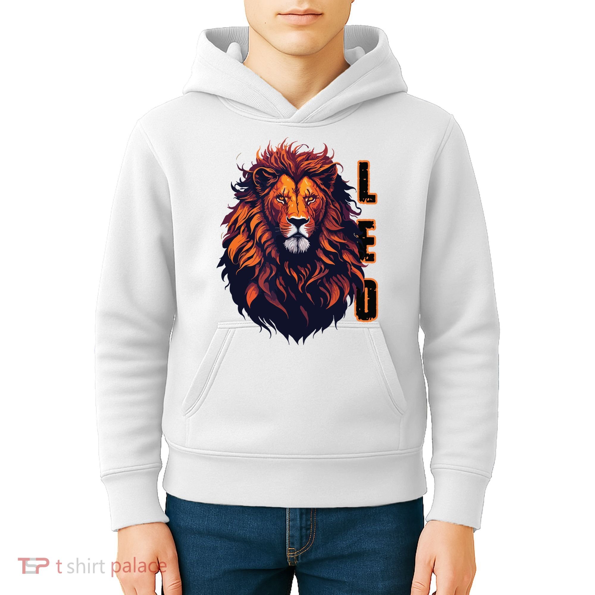 August Birthday Leo Lion Pride Graphic Zodiac Kids Hoodie