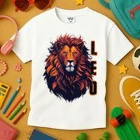 August Birthday Leo Lion Pride Graphic Zodiac Kids T-Shirt thumb 3