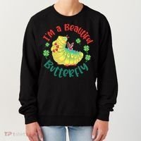 A Bug Life I'm A Beautiful Butterfly Funny Cute Gift Trending Women's Sweatshirt thumb 0