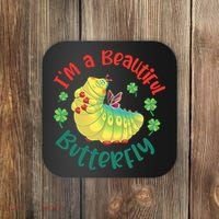 A Bug Life I'm A Beautiful Butterfly Funny Cute Gift Trending Coaster thumb 0