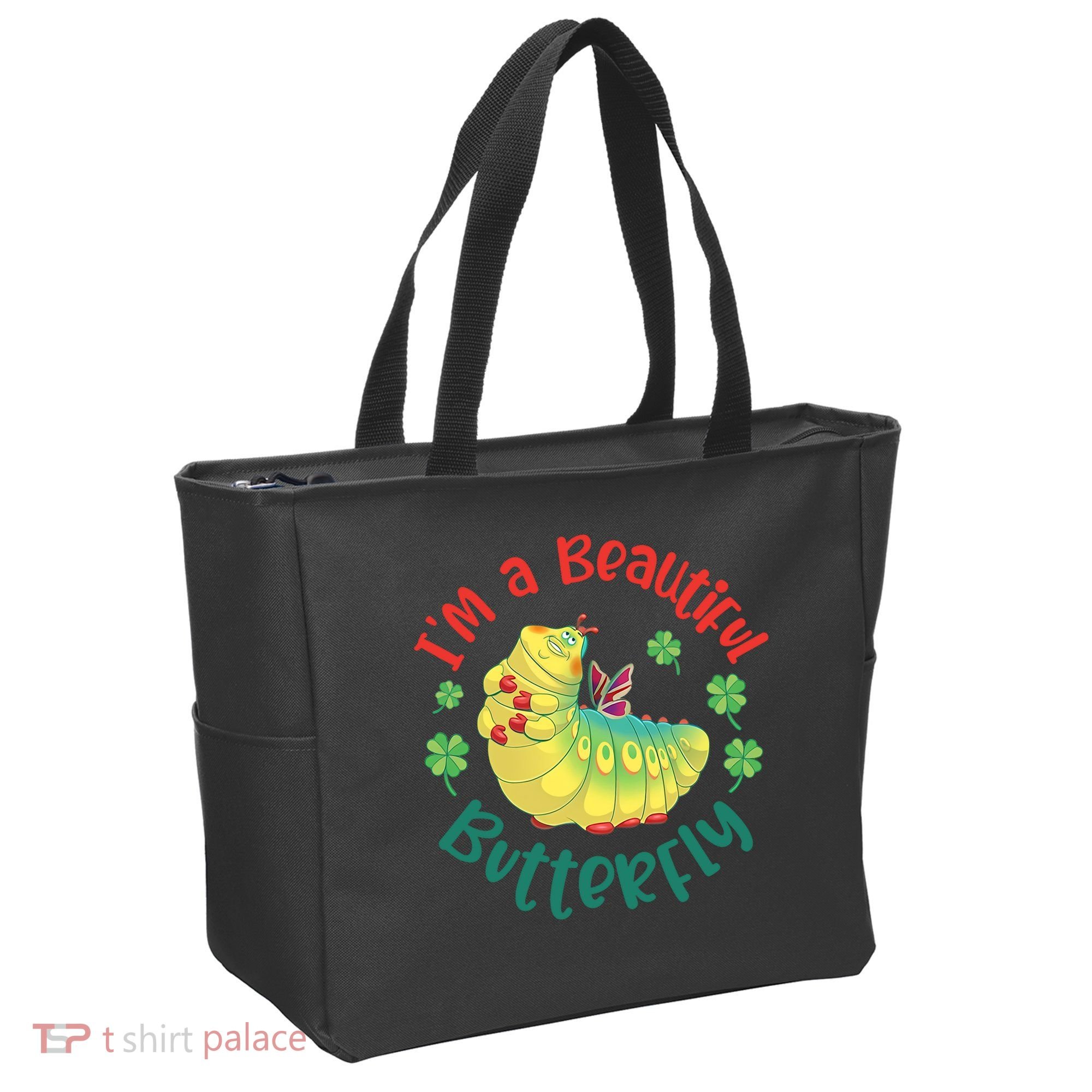 A Bug Life I'm A Beautiful Butterfly Funny Cute Gift Trending Tote Bag