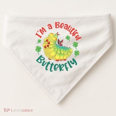 A Bug Life I'm A Beautiful Butterfly Funny Cute Gift Trending USA-Made Doggie Bandana