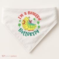 A Bug Life I'm A Beautiful Butterfly Funny Cute Gift Trending USA-Made Doggie Bandana thumb 0