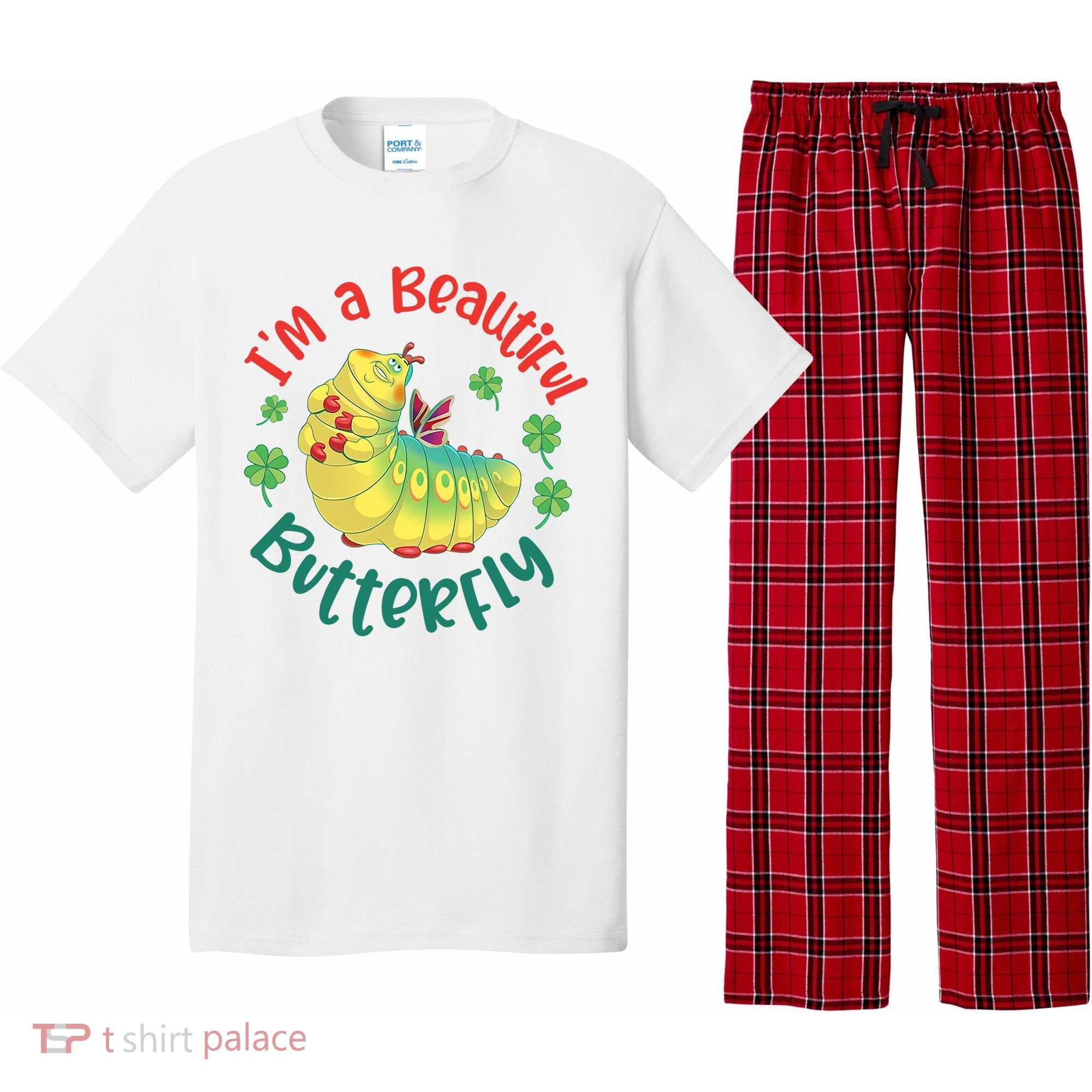 A Bug Life I'm A Beautiful Butterfly Funny Cute Gift Trending Pajama Set
