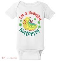 A Bug Life I'm A Beautiful Butterfly Funny Cute Gift Trending Baby Bodysuit thumb 0