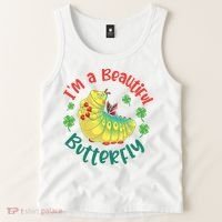 A Bug Life I'm A Beautiful Butterfly Funny Cute Gift Trending Tank Top thumb 2