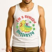 A Bug Life I'm A Beautiful Butterfly Funny Cute Gift Trending Tank Top thumb 3