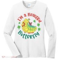 A Bug Life I'm A Beautiful Butterfly Funny Cute Gift Trending Women's Long Sleeve Shirt thumb 0