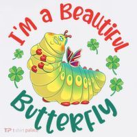 A Bug Life I'm A Beautiful Butterfly Funny Cute Gift Trending Kids Sweatshirt thumb 2