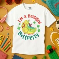 A Bug Life I'm A Beautiful Butterfly Funny Cute Gift Trending Kids T-Shirt thumb 3