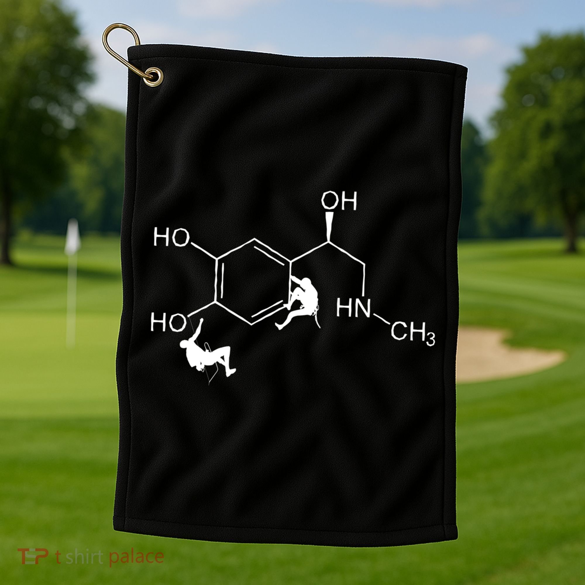 Adrenaline Bouldering Mountain Rock Climbing Gift Golf Towel
