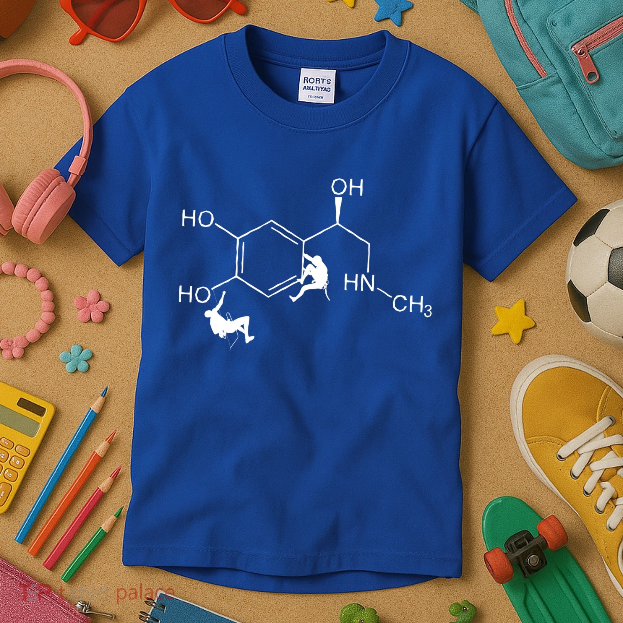 Adrenaline Bouldering Mountain Rock Climbing Gift Kids T-Shirt