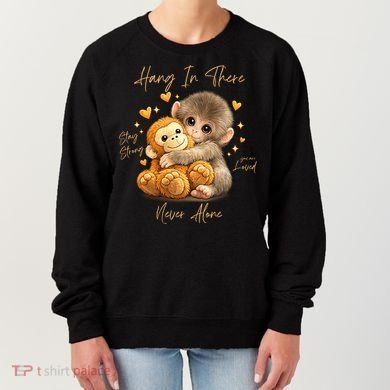 Adorable Baby Monkey Punch Women's Sweatshirt