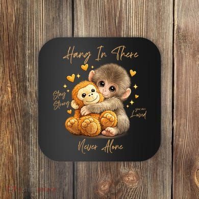 Adorable Baby Monkey Punch Coaster