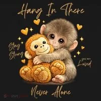 Adorable Baby Monkey Punch Women's Hoodie thumb 2