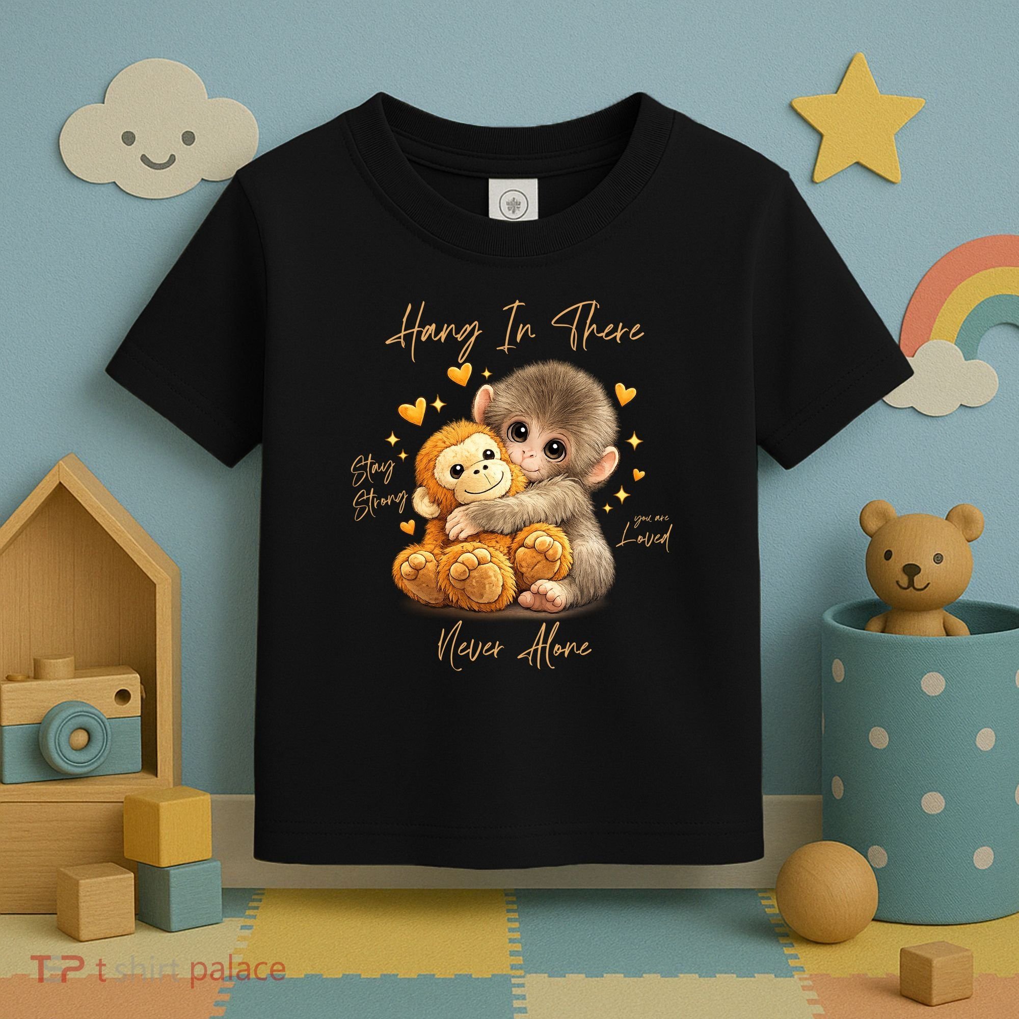 Adorable Baby Monkey Punch Toddler T-Shirt