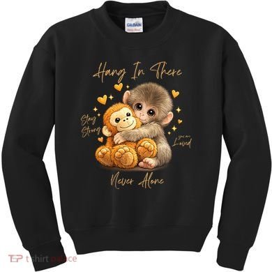 Adorable Baby Monkey Punch Kids Sweatshirt