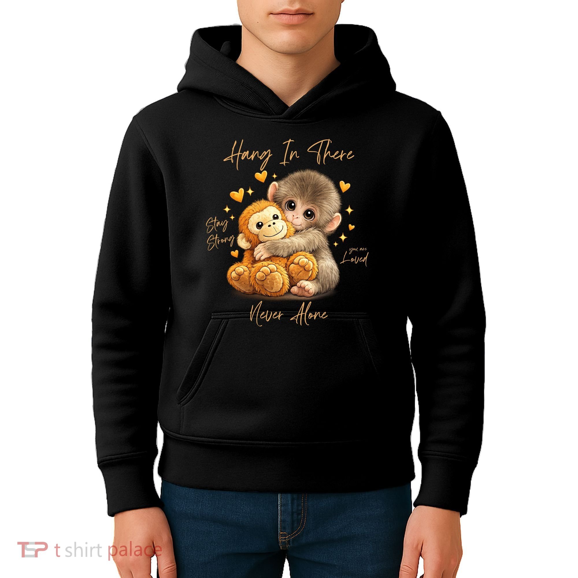 Adorable Baby Monkey Punch Kids Hoodie