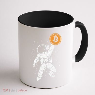 Astronaut Bitcoin Moon Funny Crypto Cryptocurrency Coffee Mug back