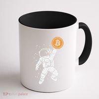 Astronaut Bitcoin Moon Funny Crypto Cryptocurrency Coffee Mug thumb 1