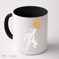 Astronaut Bitcoin Moon Funny Crypto Cryptocurrency Coffee Mug thumb 0