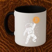 Astronaut Bitcoin Moon Funny Crypto Cryptocurrency Coffee Mug thumb 2