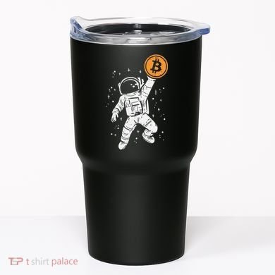 Astronaut Bitcoin Moon Funny Crypto Cryptocurrency Tumbler