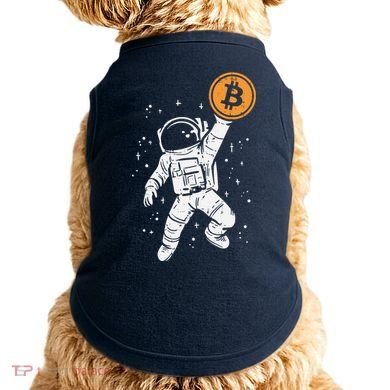 Astronaut Bitcoin Moon Funny Crypto Cryptocurrency Doggie Tank
