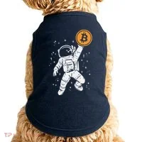 Astronaut Bitcoin Moon Funny Crypto Cryptocurrency Doggie Tank thumb 0