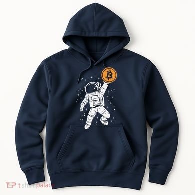 Astronaut Bitcoin Moon Funny Crypto Cryptocurrency Hoodie