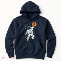 Astronaut Bitcoin Moon Funny Crypto Cryptocurrency Hoodie thumb 0