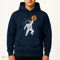 Astronaut Bitcoin Moon Funny Crypto Cryptocurrency Hoodie thumb 2