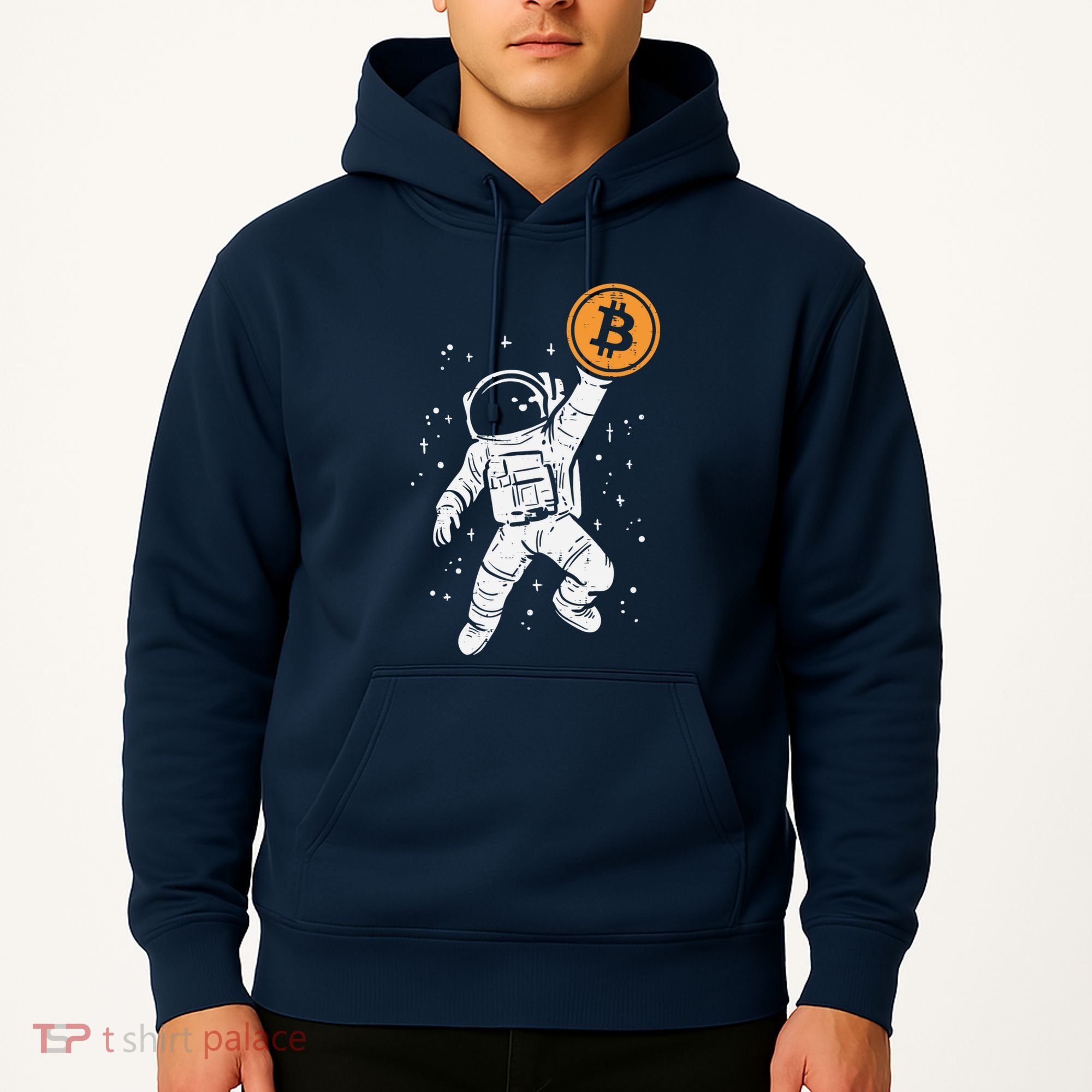 Astronaut Bitcoin Moon Funny Crypto Cryptocurrency Hoodie