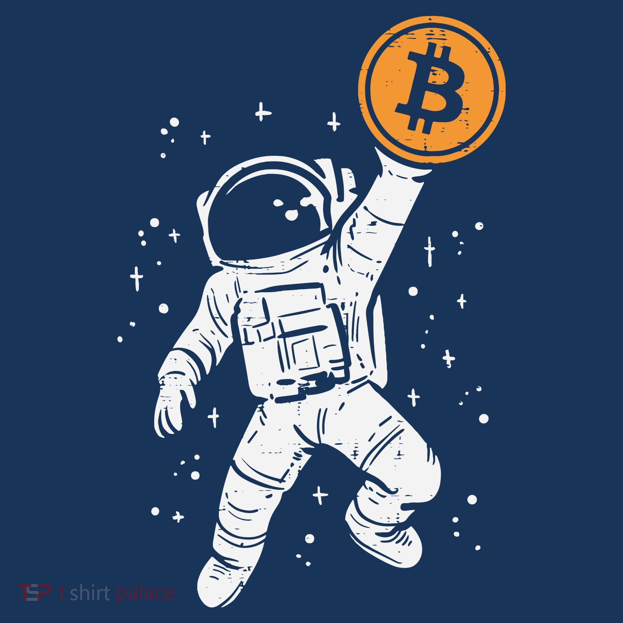 Astronaut Bitcoin Moon Funny Crypto Cryptocurrency Long Sleeve Shirt