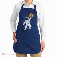 Astronaut Bitcoin Moon Funny Crypto Cryptocurrency Apron thumb 2