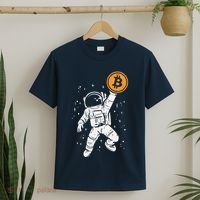 Astronaut Bitcoin Moon Funny Crypto Cryptocurrency T-Shirt thumb 2