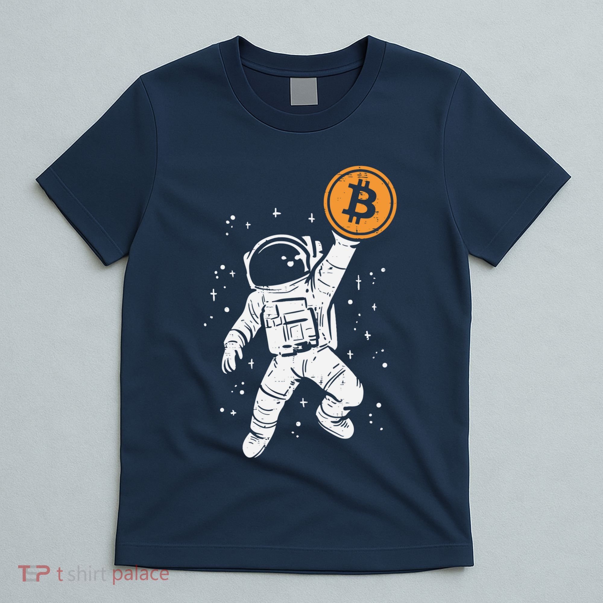 Astronaut Bitcoin Moon Funny Crypto Cryptocurrency T-Shirt