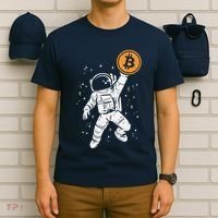 Astronaut Bitcoin Moon Funny Crypto Cryptocurrency T-Shirt thumb 6