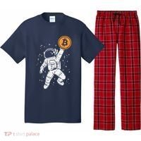 Astronaut Bitcoin Moon Funny Crypto Cryptocurrency Pajama Set thumb 0