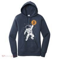 Astronaut Bitcoin Moon Funny Crypto Cryptocurrency Women's Hoodie thumb 0