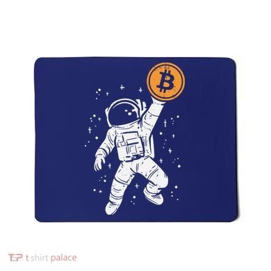 Astronaut Bitcoin Moon Funny Crypto Cryptocurrency Mousepad