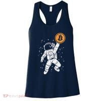 Astronaut Bitcoin Moon Funny Crypto Cryptocurrency Women's Tank Top thumb 0