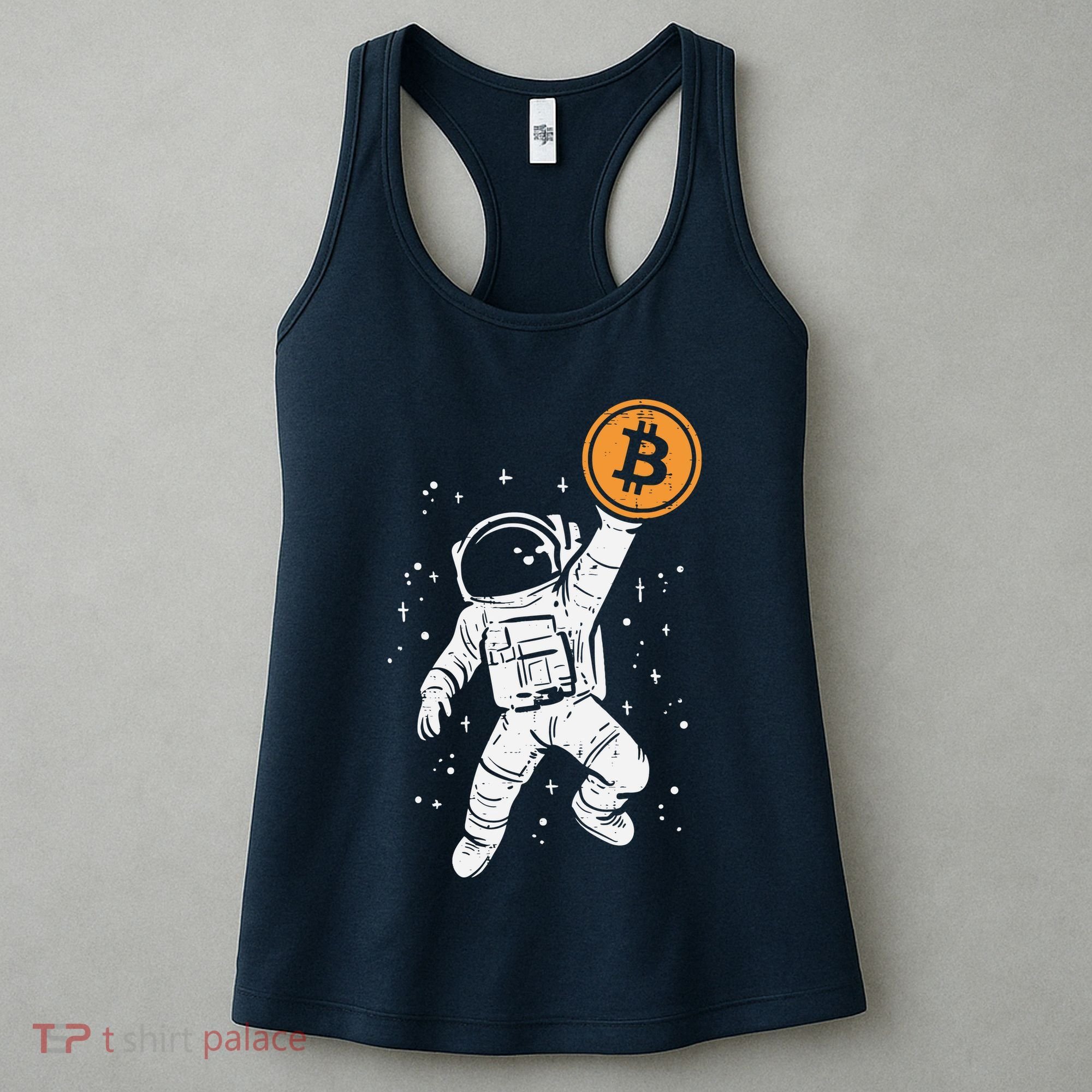 Astronaut Bitcoin Moon Funny Crypto Cryptocurrency Women's Tank Top