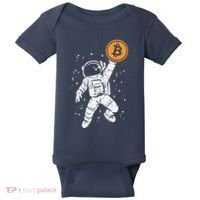Astronaut Bitcoin Moon Funny Crypto Cryptocurrency Baby Bodysuit thumb 0