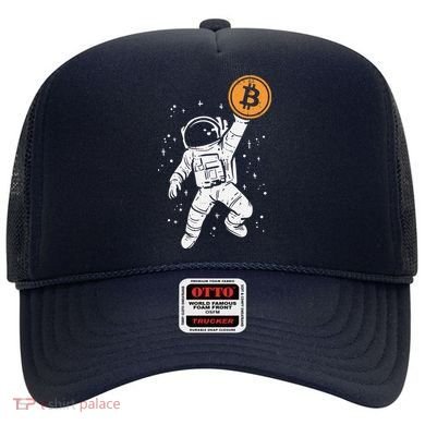 Astronaut Bitcoin Moon Funny Crypto Cryptocurrency Hat