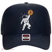 Astronaut Bitcoin Moon Funny Crypto Cryptocurrency Hat thumb 0