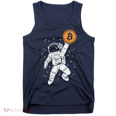 Astronaut Bitcoin Moon Funny Crypto Cryptocurrency Tank Top