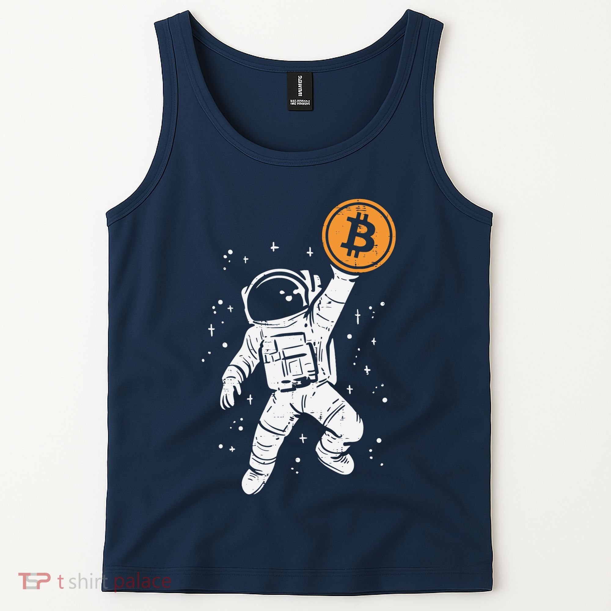 Astronaut Bitcoin Moon Funny Crypto Cryptocurrency Tank Top