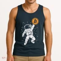 Astronaut Bitcoin Moon Funny Crypto Cryptocurrency Tank Top thumb 3